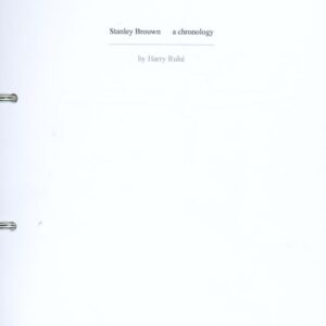 RUHE, Harry.  Stanley Brouwn: A Chronology.