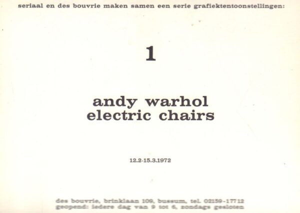WARHOL, Andy.  Electric Chairs. - Image 2