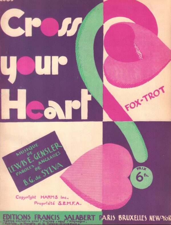 B.G. de SYLVA.  Cross Your Heart.