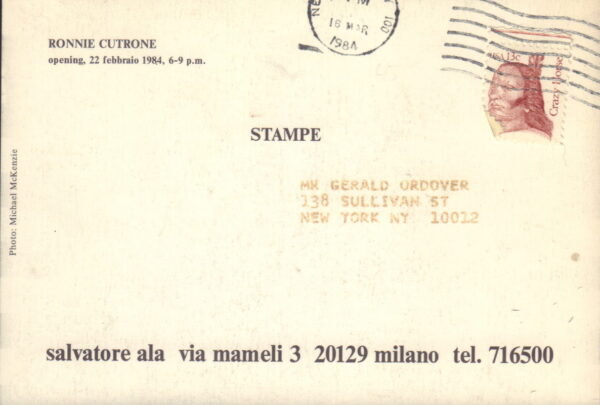 CUTRONE, Ronnie.  Ronnie Cutrone. - Image 2