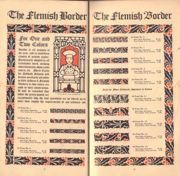 Showing of Decorative Material: Borders, Ornaments, Cast and Electrotyped Cuts. - Image 5