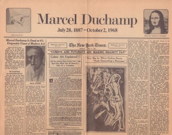Marcel Duchamp: July 28, 1887 - October 2, 1968.