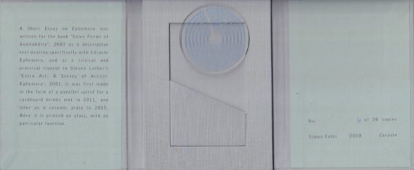 CUTTS, Simon.  A Short Essay on Ephemera. - Image 3