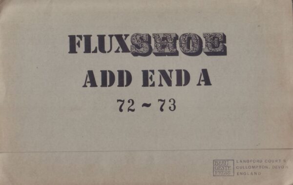 MAYOR, David.  FluxShoe Add End A 72-73.