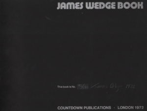 WEDGE, James. James Wedge Book.