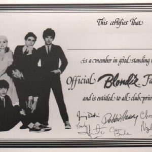Blondie. Blondie Fan Club.