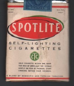 WITT, Frank. Spotlite: Self-Lighting Cigarettes.