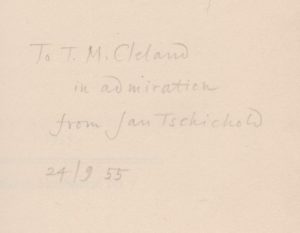 TISCHICHOLD, Jan. Bokens Proportioner.