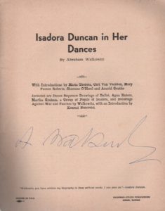 WALKOWITZ, Abraham. Isadora Duncan in Her Dances.