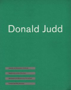 CRONE, Rainer. Donald Judd.