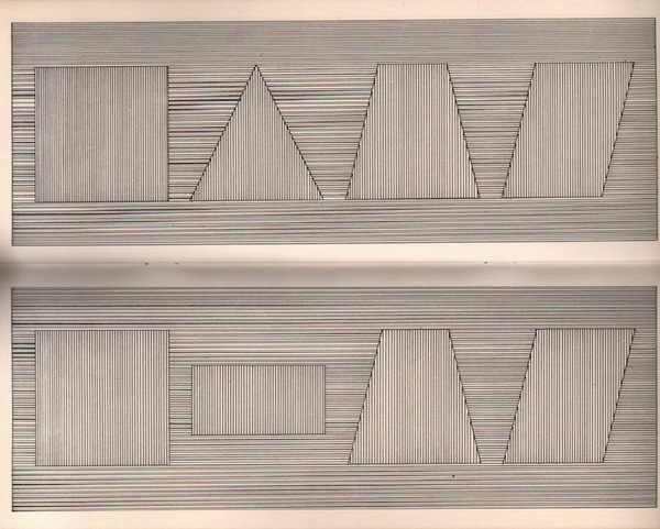 LeWITT, Sol. All Four Part Combinations of Six Geometric Figures.