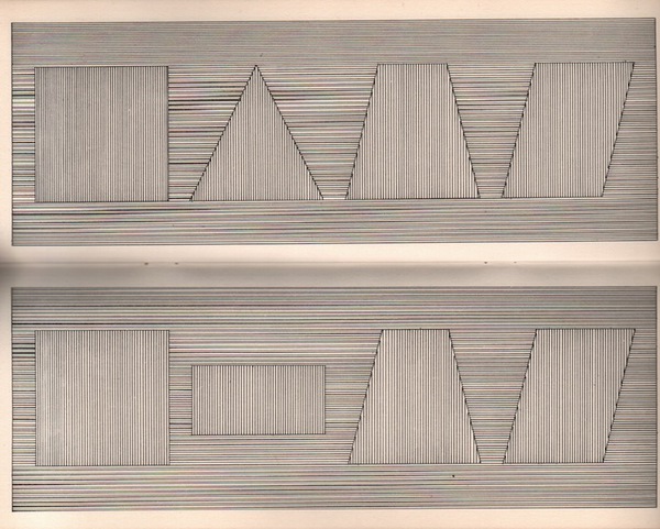 LeWITT, Sol. All Four Part Combinations of Six Geometric Figures.