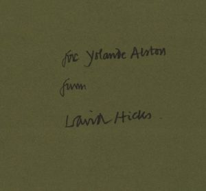 HICKS, David. Garden Design.