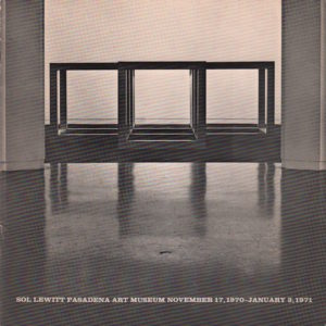 LEWITT, Sol. Sol LeWitt.