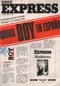 RAYNOR, Stephane. Ahora BOY en Espana.