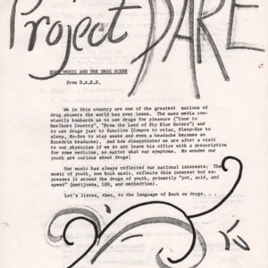 Project D.A.R.E. Rock Music and the Drug Scene.