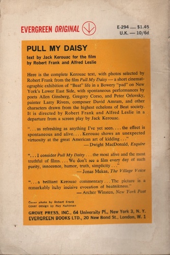KEROUAC, Jack, Robert Frank, and Alfred Leslie. Pull My Daisy.