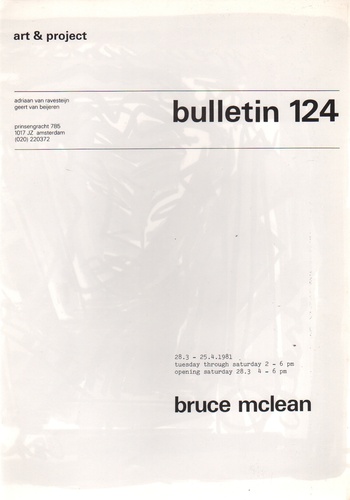 MCLEAN, Bruce. Bulletin 124.
