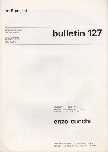 CUCCHI, Enzo. Bulletin 127.