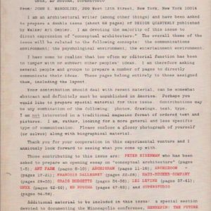 EISENMAN, Peter D. Notes on Conceptual Architecture: Towards a definition.