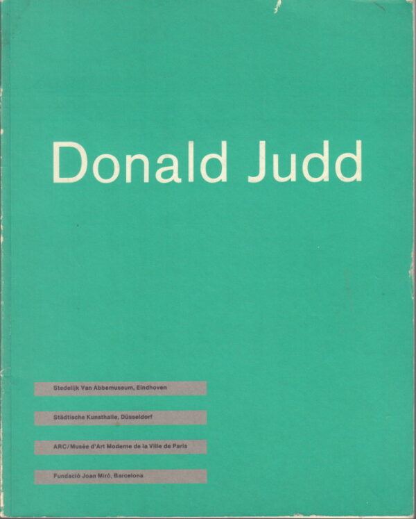 CRONE, Rainer. Donald Judd.