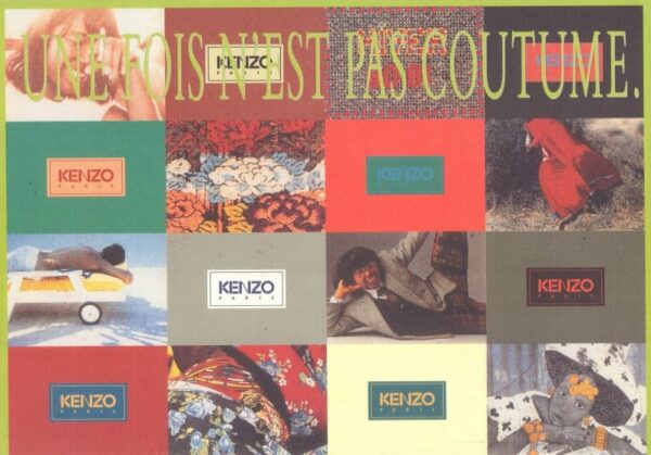 Kenzo.  Une Fois N'est Pas Costume.