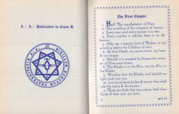 CROWLEY, Aleister. The Book of the Law (technically called Liber al vel legis sub figura CCXX as delivered by XCIII = 418 to DCLXVI) - Image 4