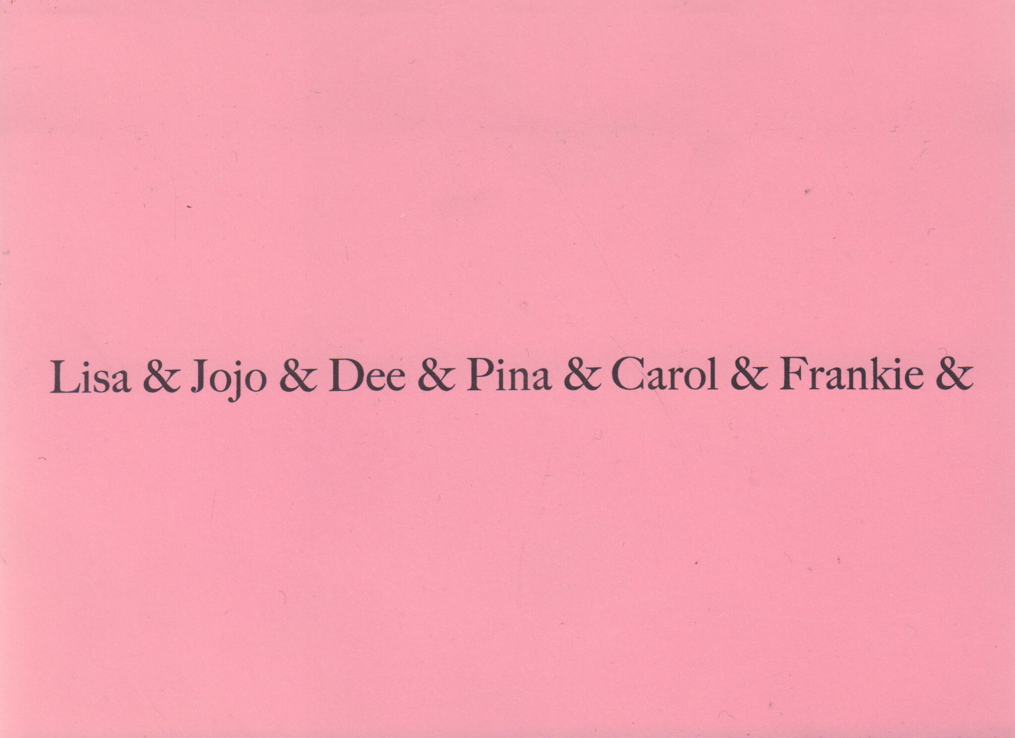 MEISELAS, Susan. Lisa & Jojo & Dee & Pina & Carol & Frankie & Julia & Phylis & Tina & Roseann & Roe: Prince Street Girls.