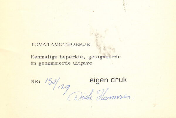 (SOLD): HARMSEN, Dick.  Tomatamotboekje. - Image 7