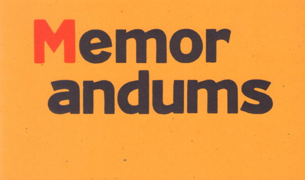CARRYL, Charles G.  Memorandums.