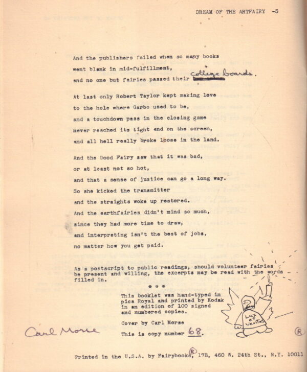 MORSE, Carl.  The Curse of the Future Fairy. - Image 3