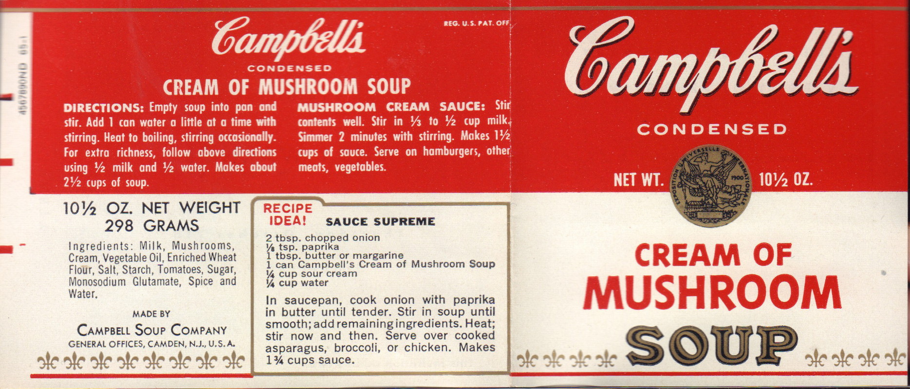 WARHOL, Andy. Cream of Mushroom Soup. - Cult Jones
