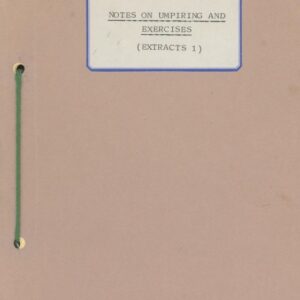 LANE, Brian.  Notes on Umpiring and Exercises.