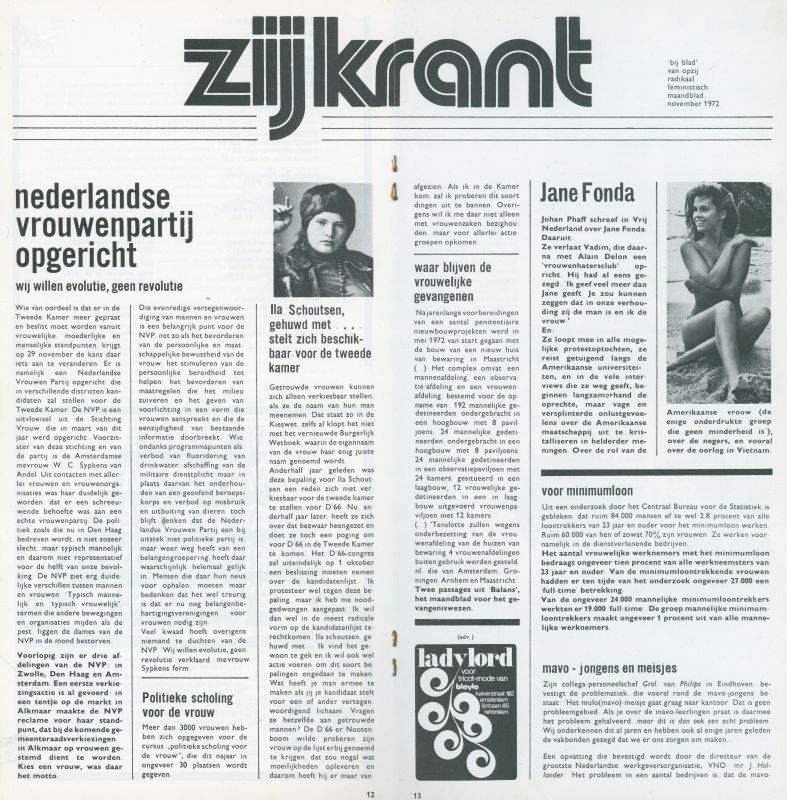d'ANCONA, Hedy, Wim Hora ADEMA and Ad WERNER. OPZIJ. Radikaal feministisch maandblad. - Image 5
