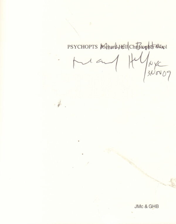 WOOL, Christopher and Richard HELL. Psychopts. - Image 5