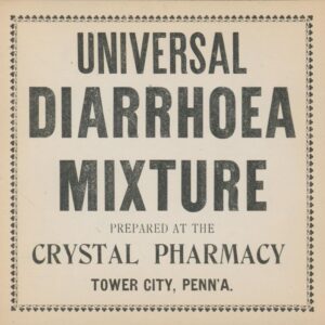 Universal Diarrhoea Mixture / Universal Pain Balm / Universal Cough Syrup.