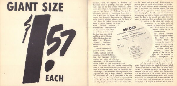 CELANT, Germano.  Record as Artwork. - Image 3