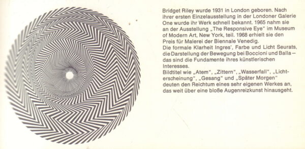 RILEY, Bridget.  Bridget Riley. - Image 2