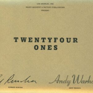GIRARD, Sebastian.  Edward Ruscha / Andy Warhol: Twentyfour Ones.