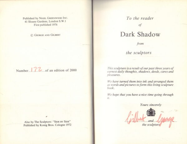 Gilbert and George.  Dark Shadow. - Image 2