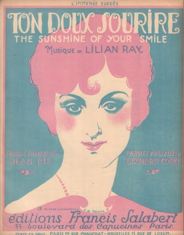 COOKE, Leonard and Jean EIS.  Ton Doux Sourire / The Sunshine of Your Smile.