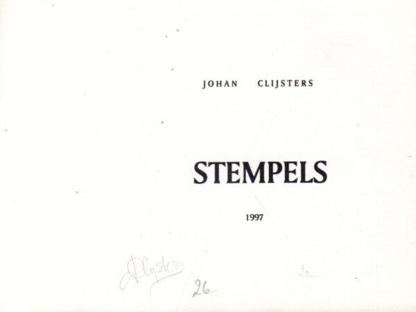CLIJSTERS, Johan.  Stempels. - Image 2