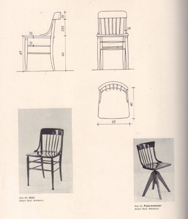 SCHNECK, Adolf G.  Der Stuhl: Stuhltypenaus Verschiedenen Landern Und Versuche Neuzeitlicher Losungen in Anisichten Und Mabzeichnungen Herausgegben. - Image 4
