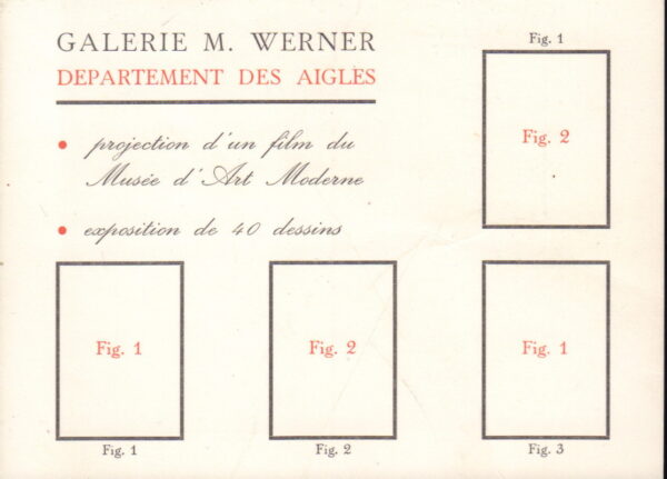 BROODTHAERS, Marcel.  Galerie M. Werner: Department des Aigles.