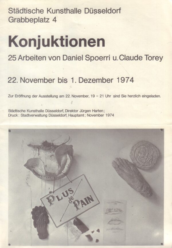 SPOERRI, Daniel and Claude TOREY.  25 Works.