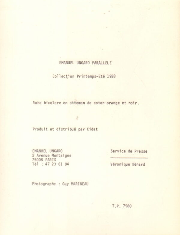 MARINEAU, Guy.  Emanuel Ungaro: Parallele. - Image 3