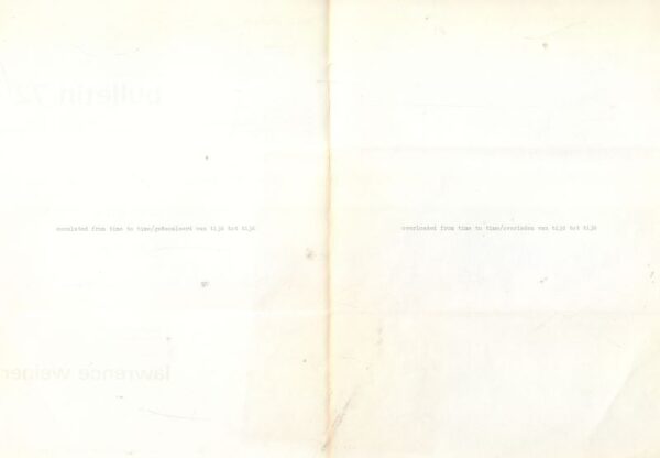 WEINER, Lawrence.  Bulletin 72. - Image 2