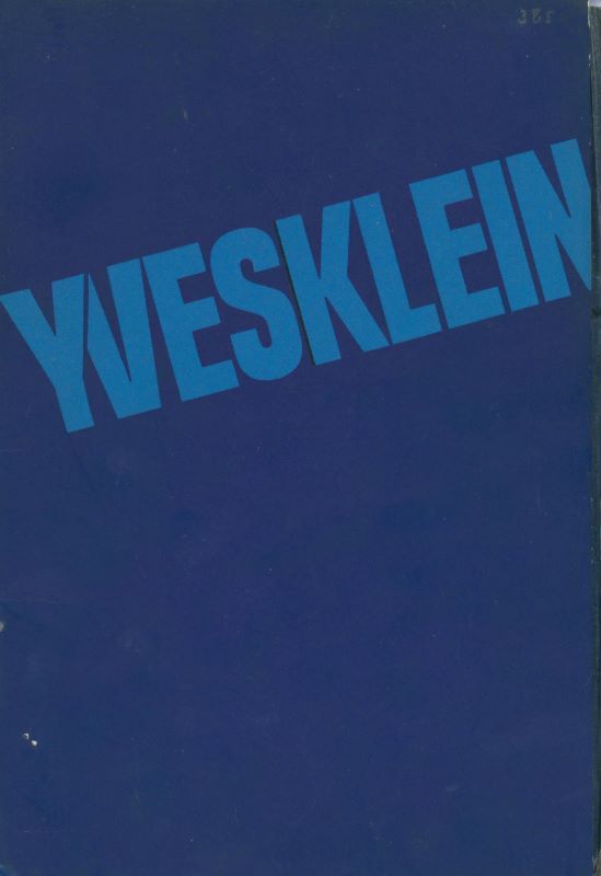 KLEIN, Yves. Yves Klein.