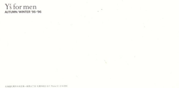 YAMAMOTO, Yohji. Promotional Card. - Image 2