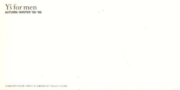 YAMAMOTO, Yohji. Promotional Card. - Image 2